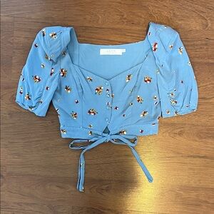 ASTR the label blue blouse